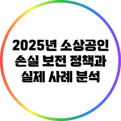 2025년 소상공인 손실 보전 정책과 실제 사례 분석