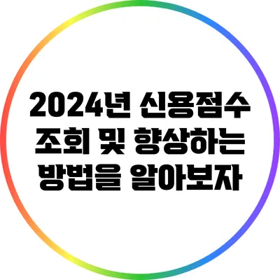 2024년 신용점수 조회 및 향상하는 방법을 알아보자