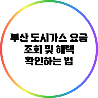 부산 도시가스 요금 조회 및 혜택 확인하는 법