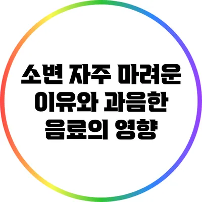 소변 자주 마려운 이유와 과음한 음료의 영향