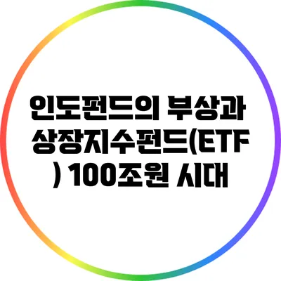인도펀드의 부상과 상장지수펀드(ETF) 100조원 시대