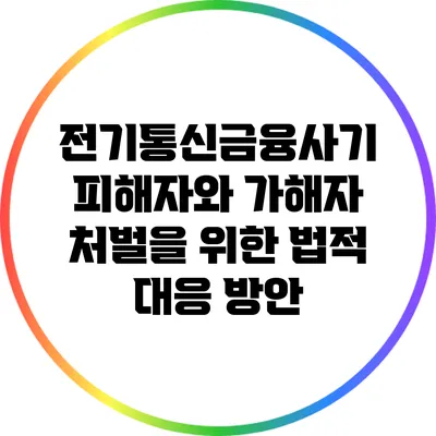 전기통신금융사기 피해자와 가해자 처벌을 위한 법적 대응 방안