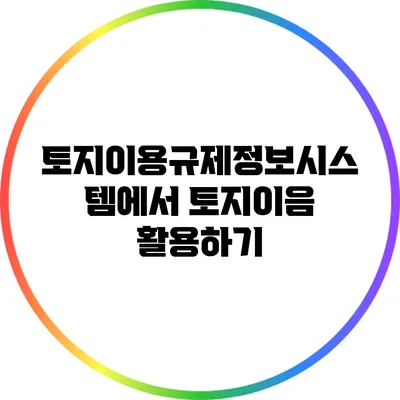 토지이용규제정보시스템에서 토지이음 활용하기
