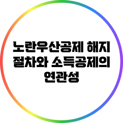 노란우산공제 해지 절차와 소득공제의 연관성