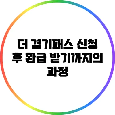 더 경기패스 신청 후 환급 받기까지의 과정