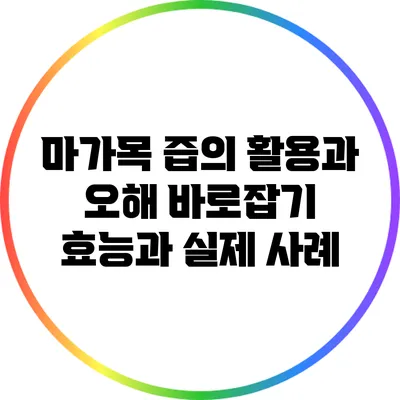 마가목 즙의 활용과 오해 바로잡기: 효능과 실제 사례