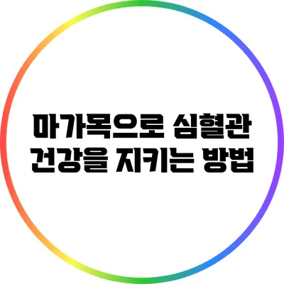 마가목으로 심혈관 건강을 지키는 방법