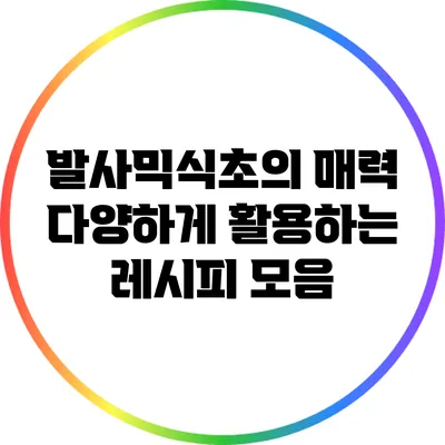 발사믹식초의 매력: 다양하게 활용하는 레시피 모음