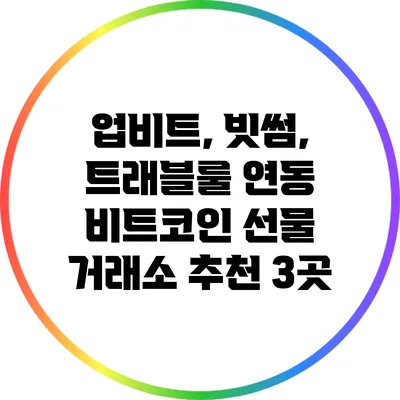 업비트, 빗썸, 트래블룰 연동: 비트코인 선물 거래소 추천 3곳