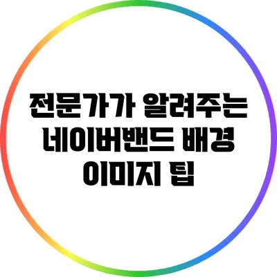 전문가가 알려주는 네이버밴드 배경 이미지 팁