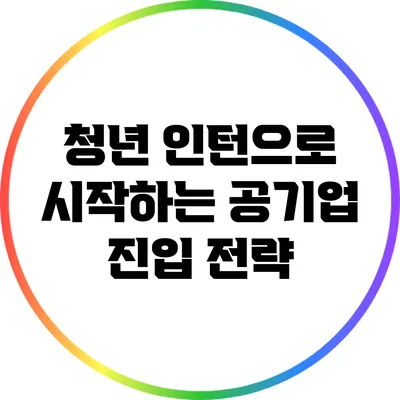 청년 인턴으로 시작하는 공기업 진입 전략