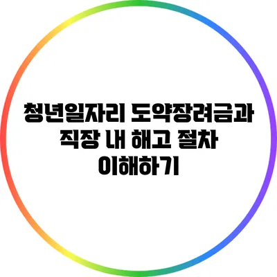 청년일자리 도약장려금과 직장 내 해고 절차 이해하기