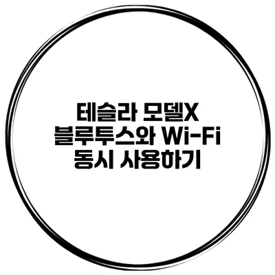 테슬라 모델X 블루투스와 Wi-Fi 동시 사용하기